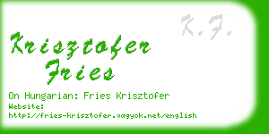 krisztofer fries business card